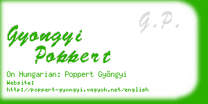 gyongyi poppert business card