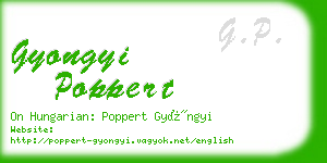 gyongyi poppert business card